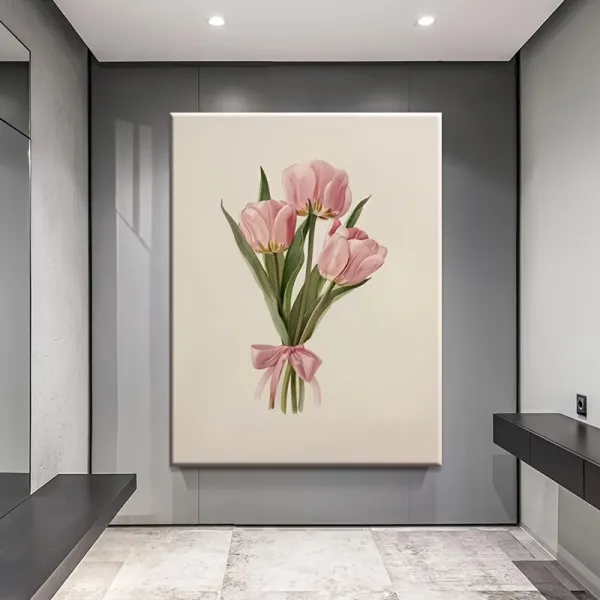 Pink Tulip Canvas Wall Art