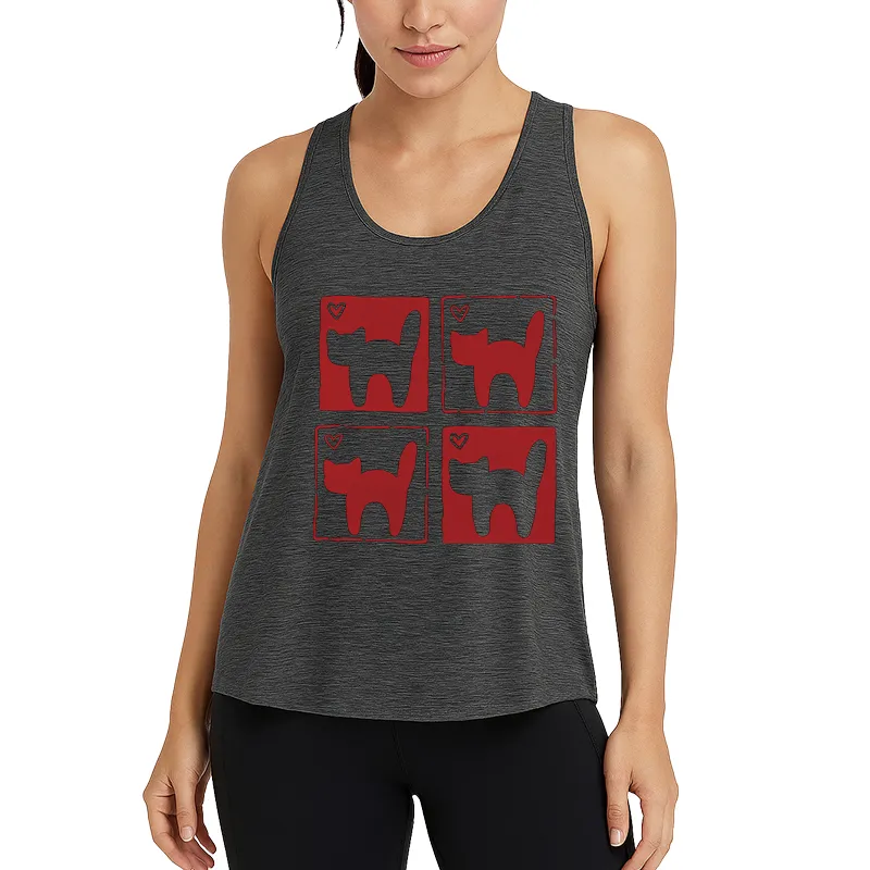 Women’s Cat Heart  Fitness Tank