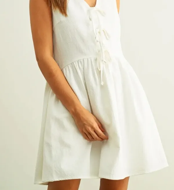 Tie Front cotton Dress