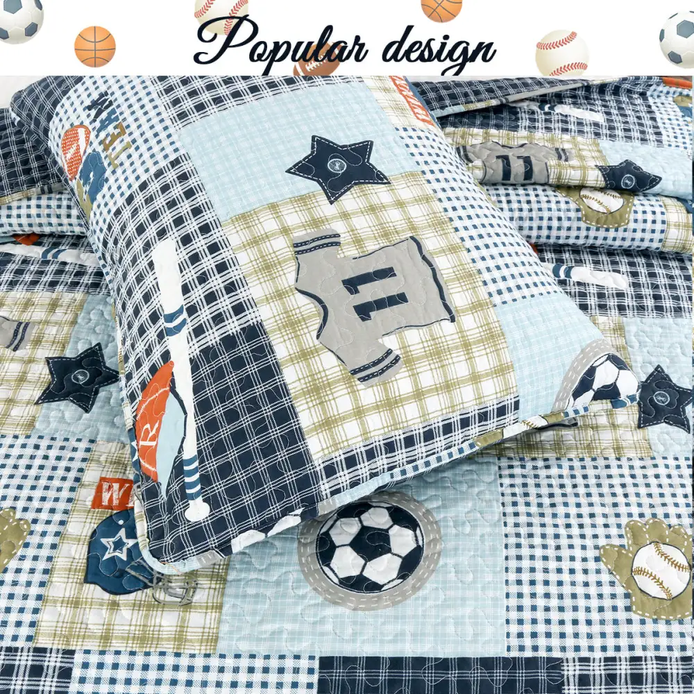 Clean Patchwork Reversible Quilt Bedding Set