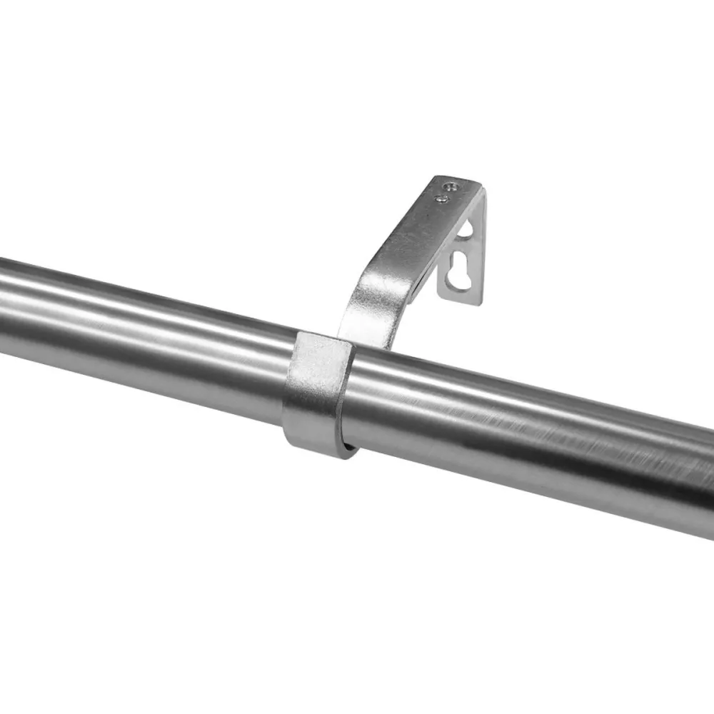 Adjustable Crystal Sphere Finial Metal Curtain Rod 50 x 144-Inch