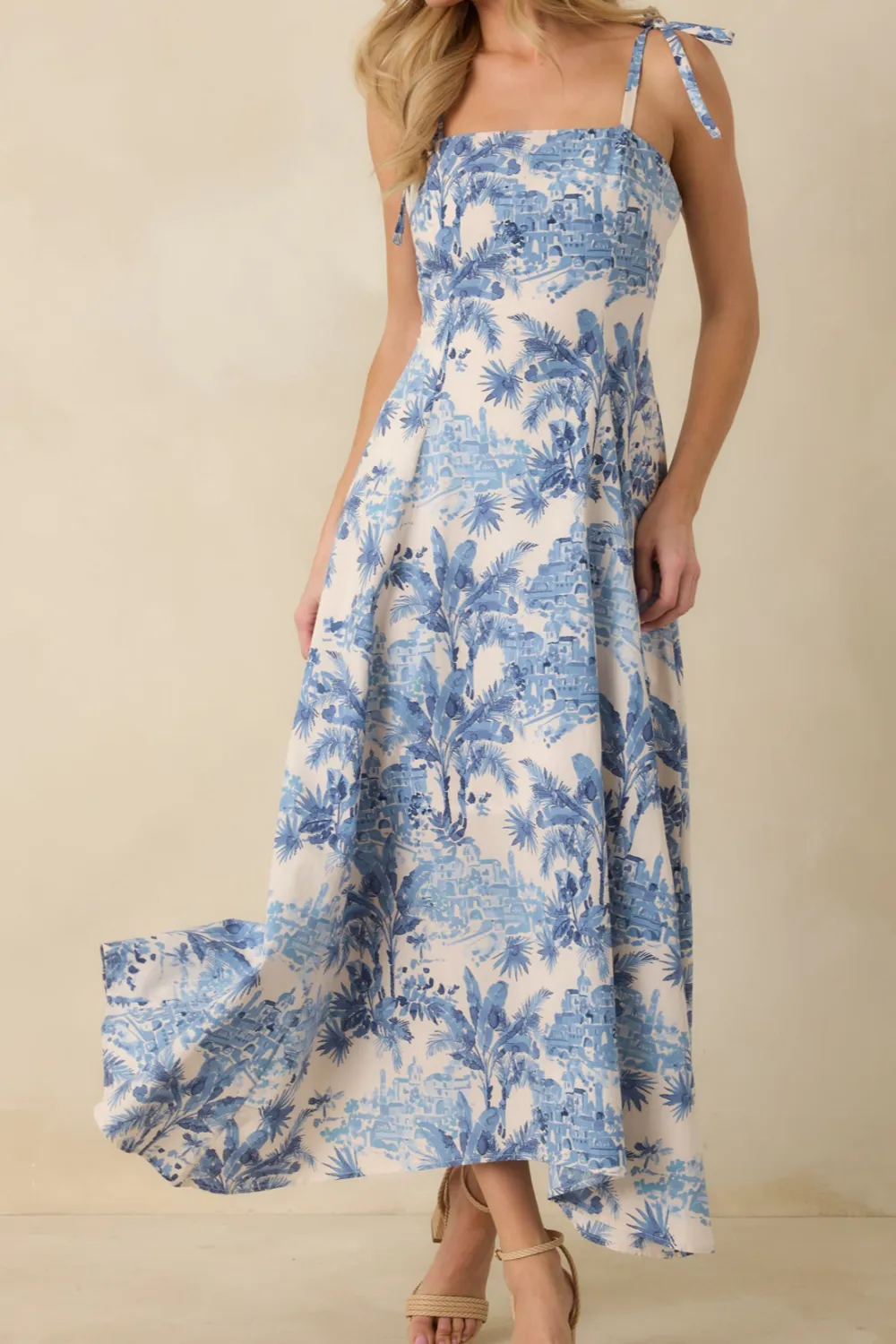 Sketch Palm Maxi Dress