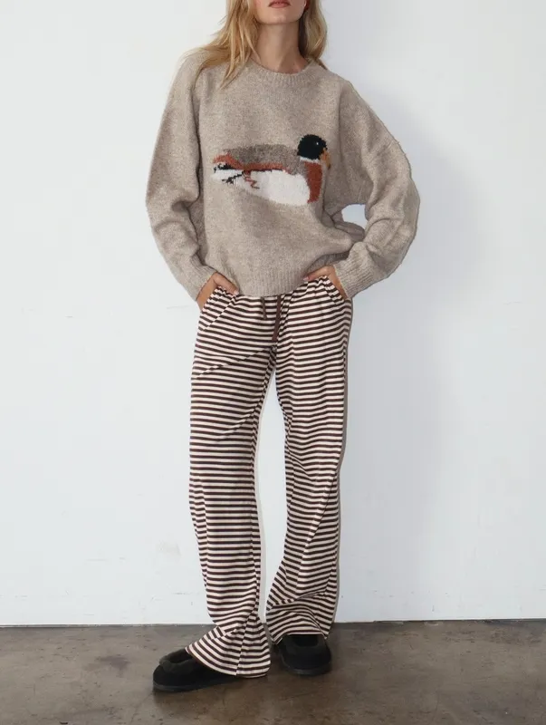 Gray Stretch Blend Relaxed Top