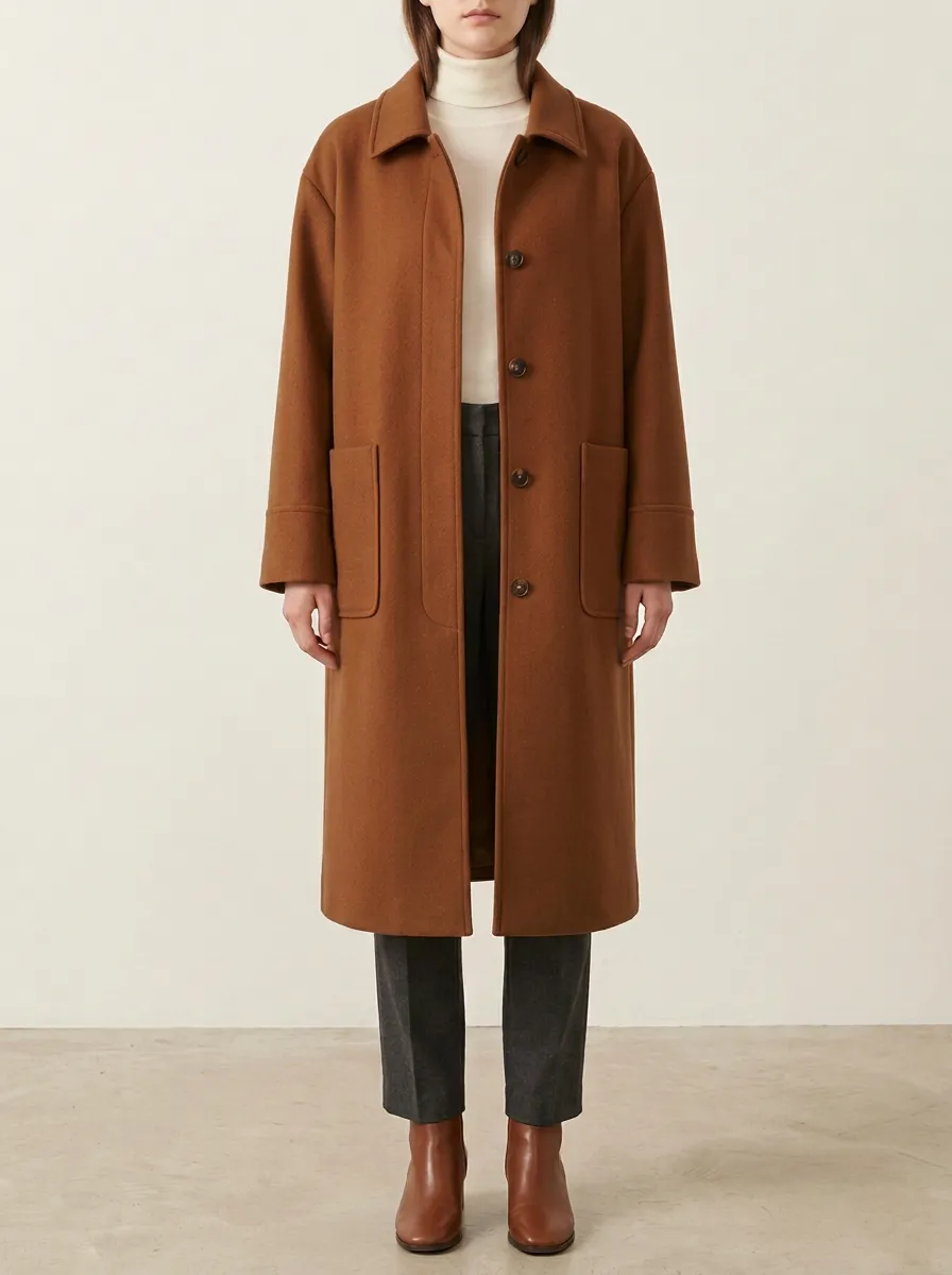 Transitional Wool-Blend Outerwear Coat