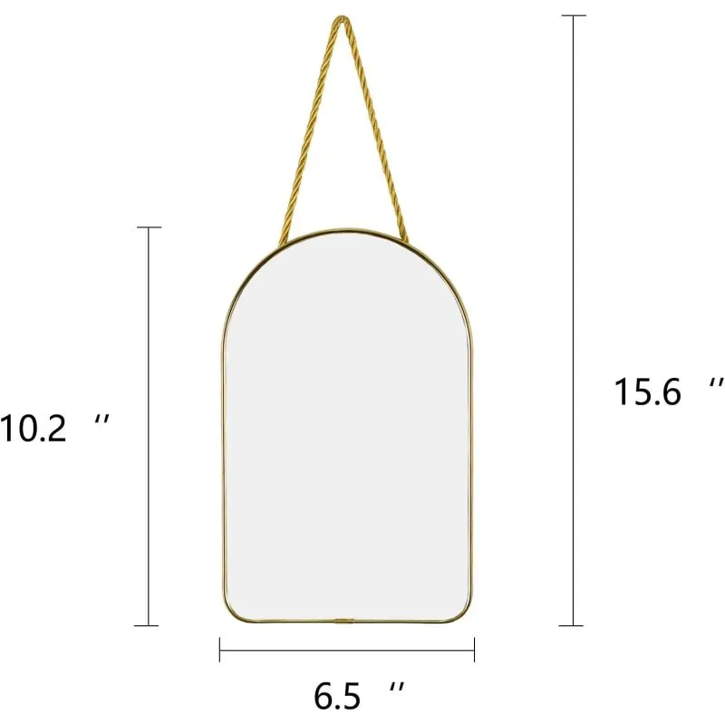 Gold Arch Hanging Wall Mirror
