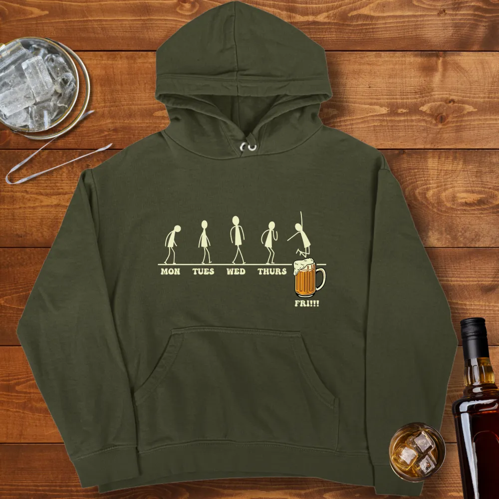 Craft beer style printed hoodie