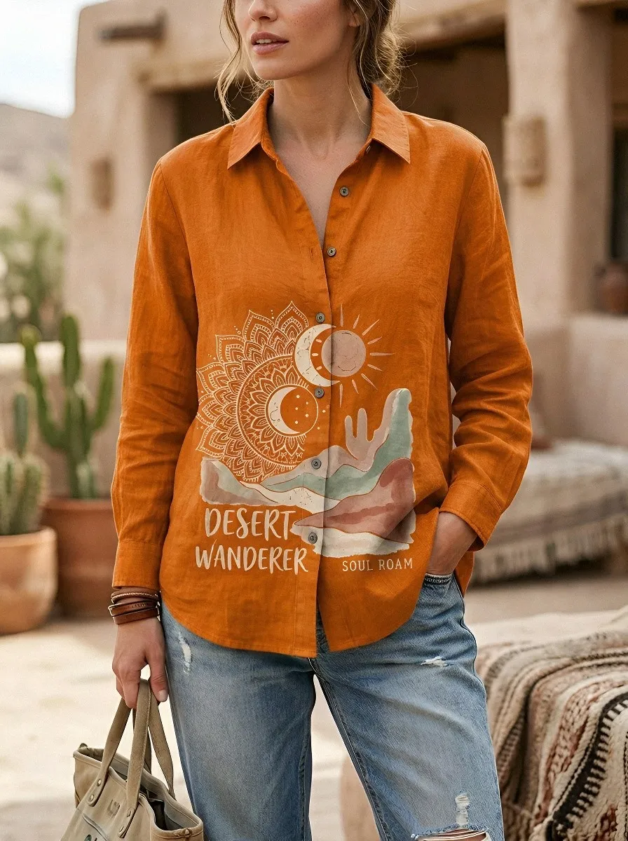 Desert Wanderer Mandala Casual Shirt Classic
