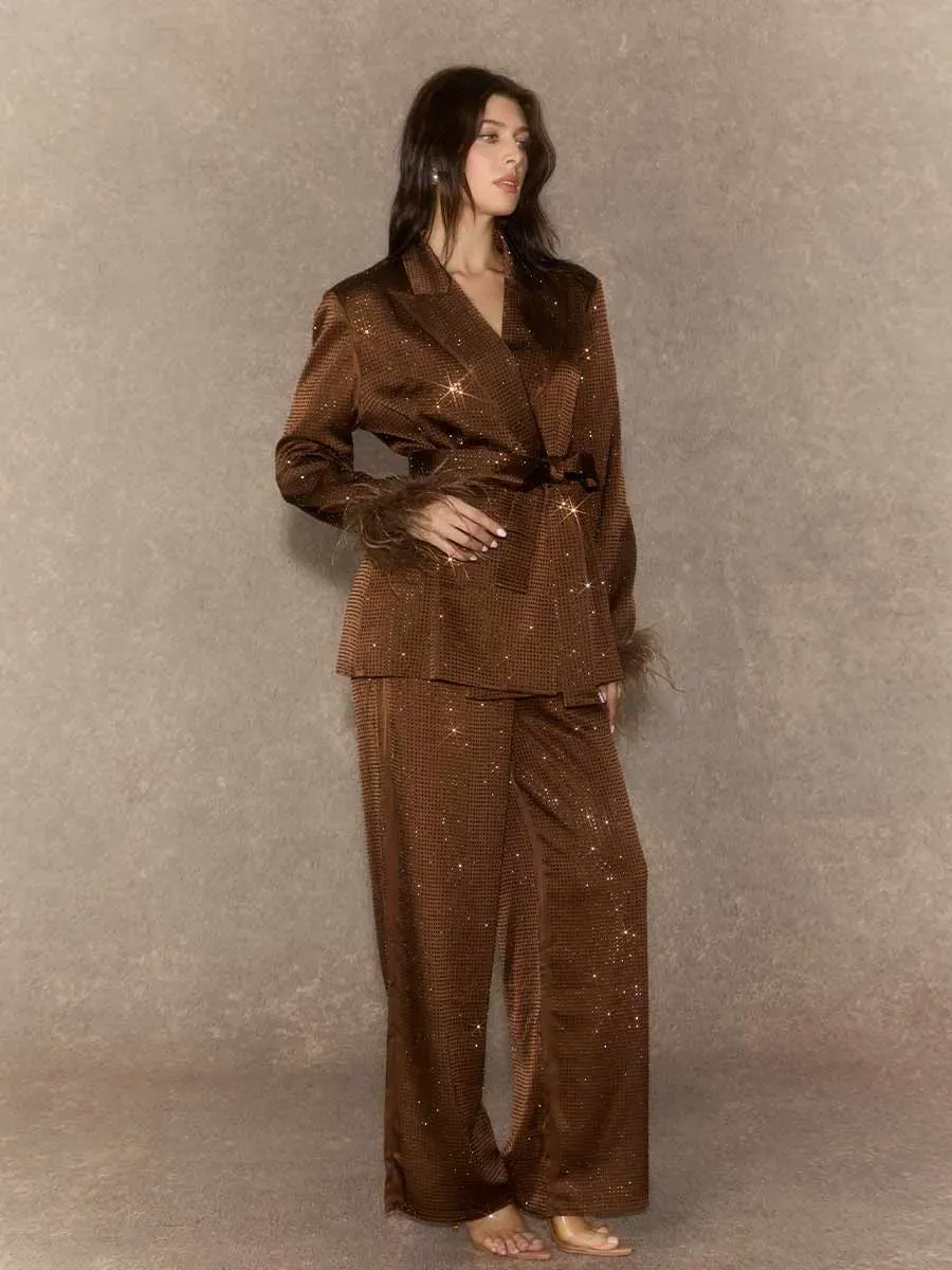 Karolina Diamond Blazer Two Piece Set