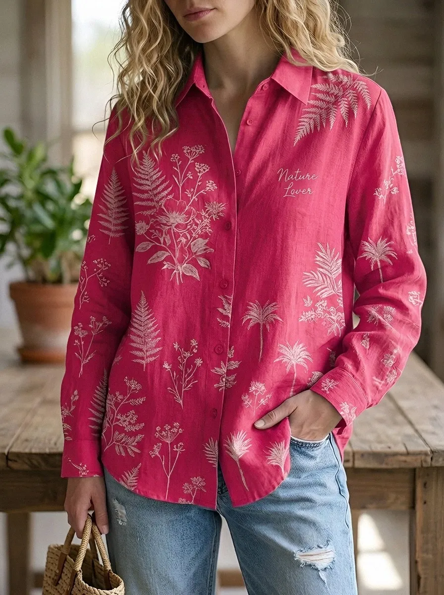 Nature Lover Botanical Casual Shirt Everyday