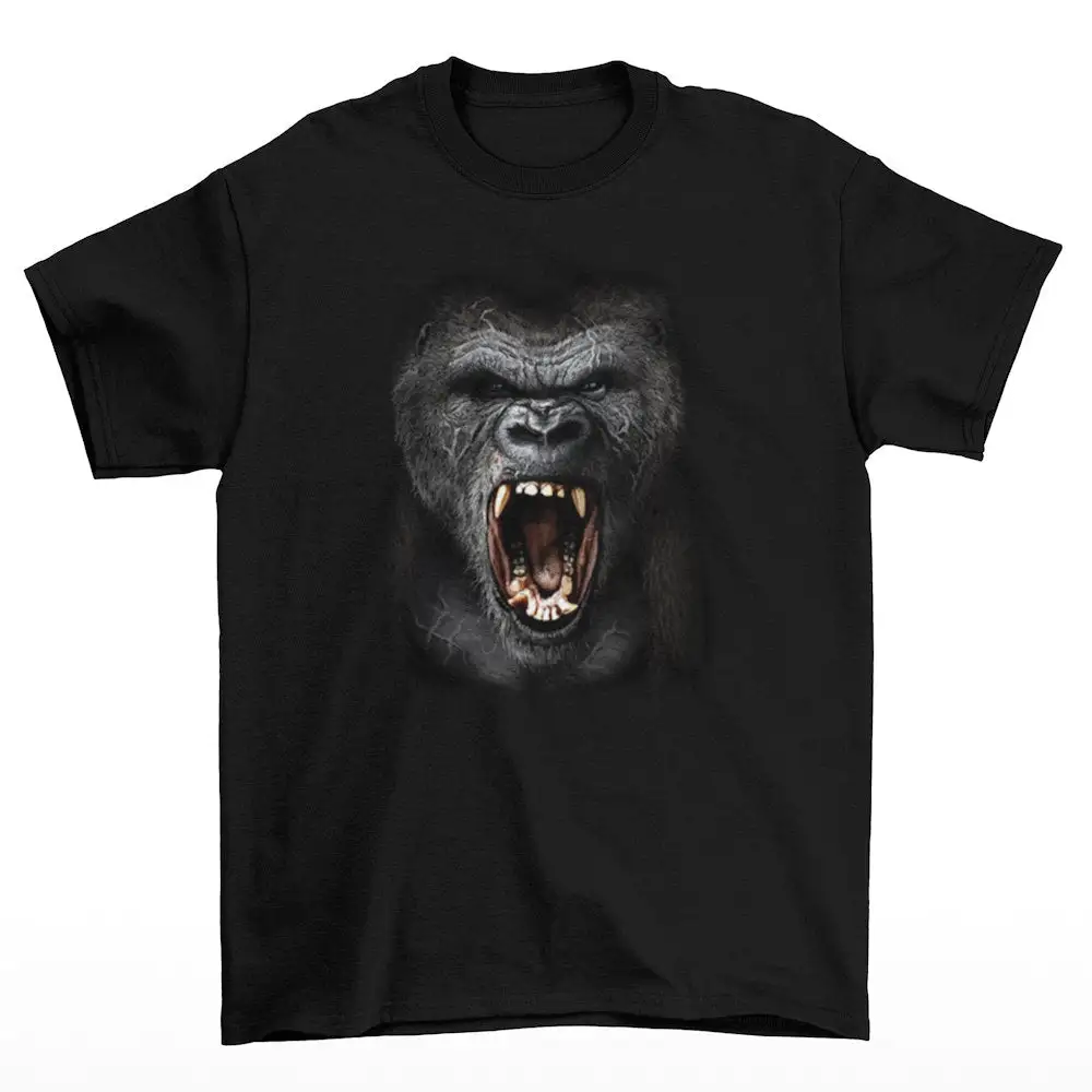 Gorilla Roar Graphic Cotton T-Shirt