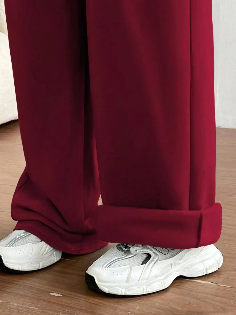 High Waist Drawstring Wide Leg Pocketed Casual Joggers