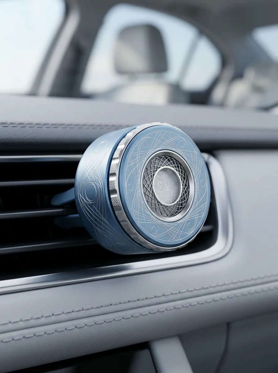 Refined Geometric Metal Car Air Freshener