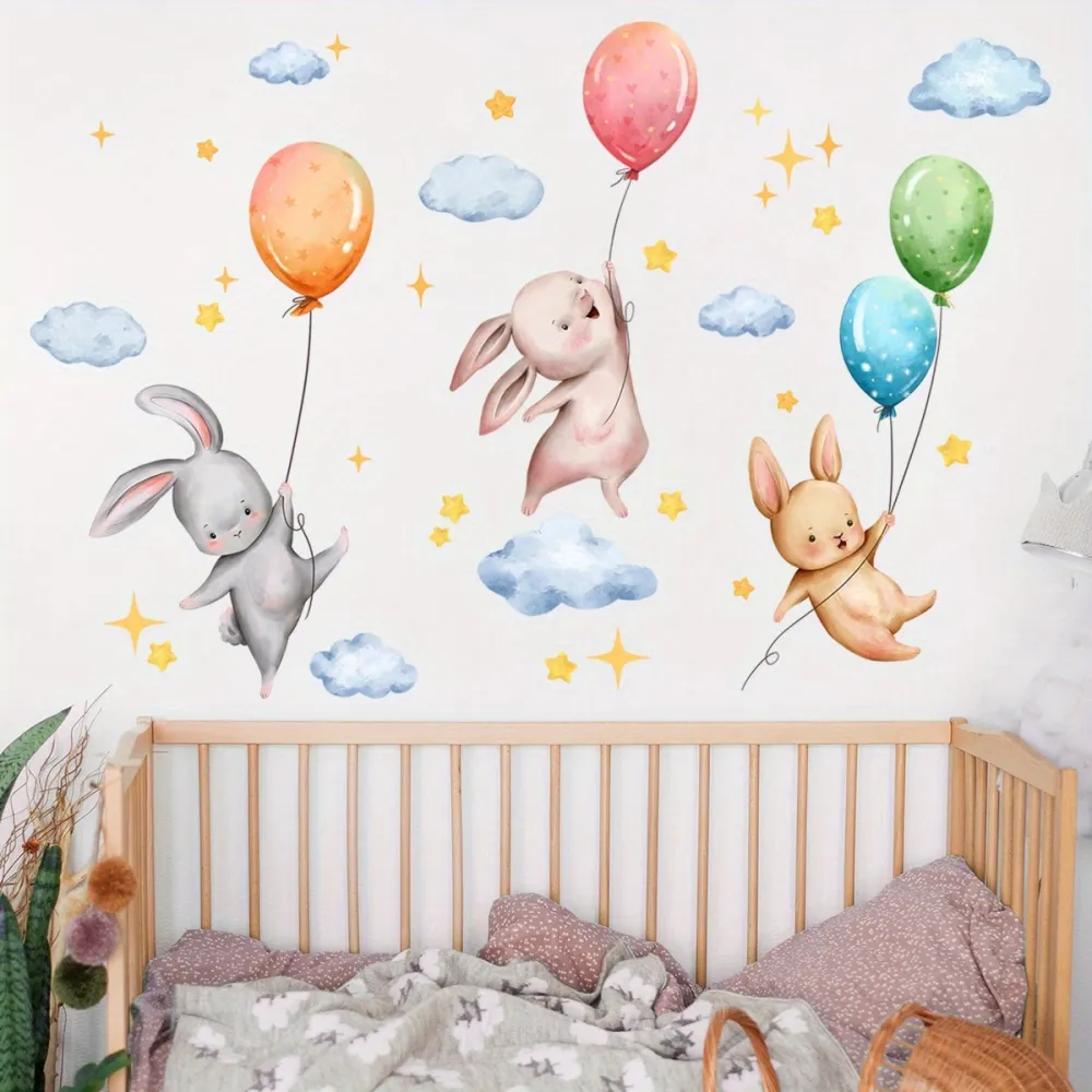 Watercolor Bunny Wall Art