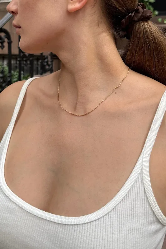 Gold Faux Pearl Necklace