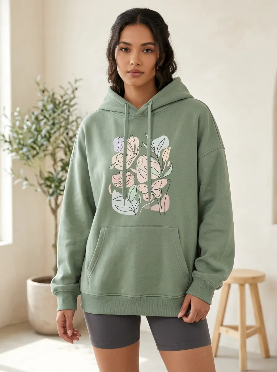 Floral Butterfly Nature Hoodie