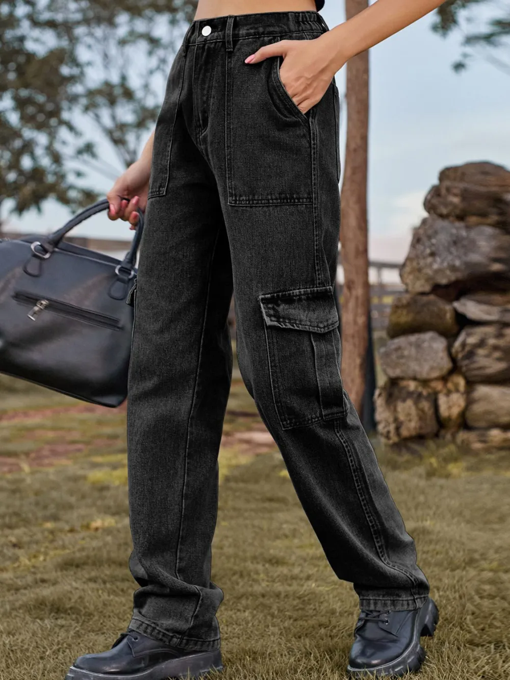Polished Layered Denim Jeans