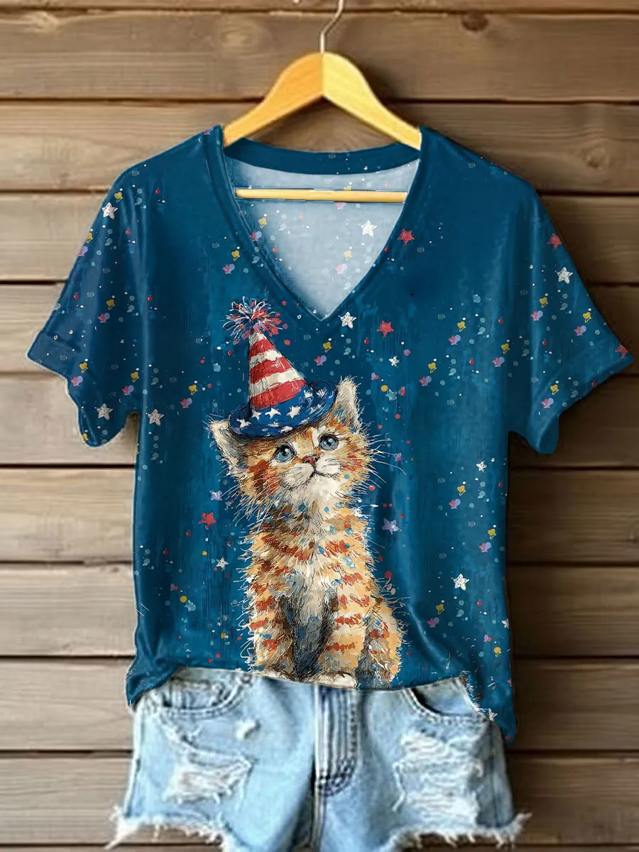 Women's American Cat T-Shirt