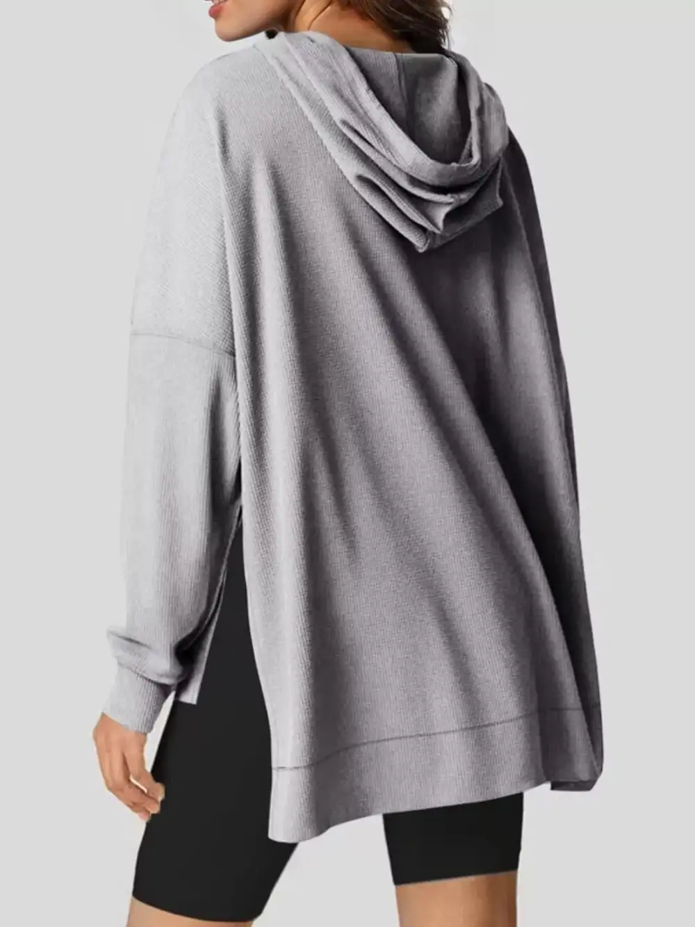 Refined Drawstring Pocketed Oversized Hoodie