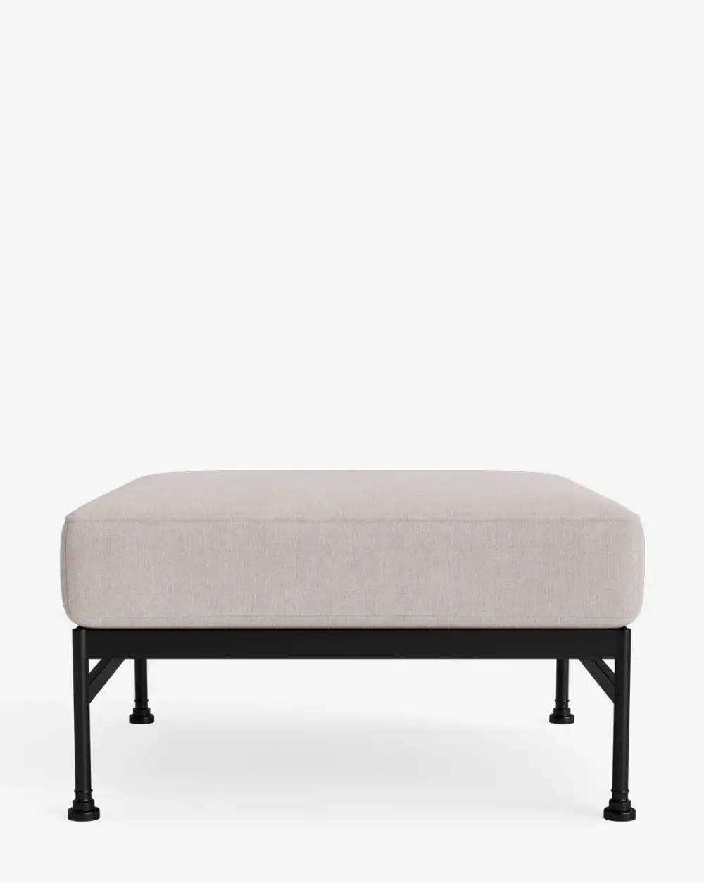 Curved Aluminum Ottoman