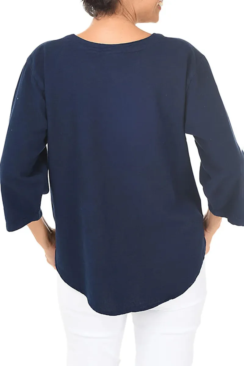 Cotton Fabric Crinkle Top