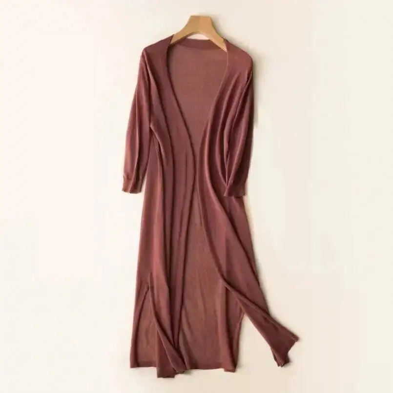 Casual Relaxed Fit Long Cardigan