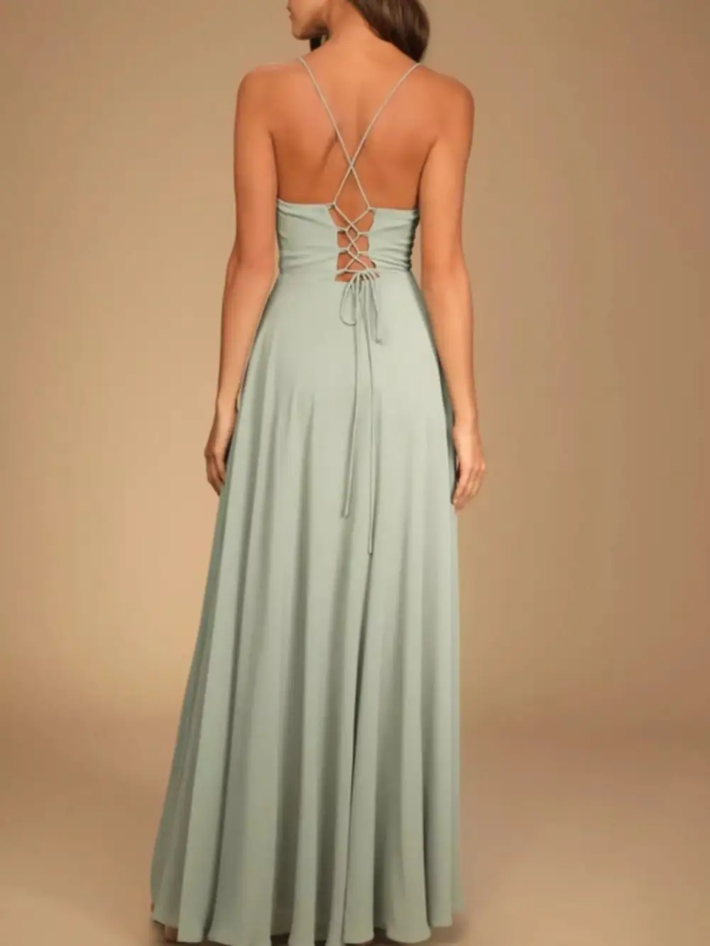 Relaxed Slit Cowl Neck Maxi Dress