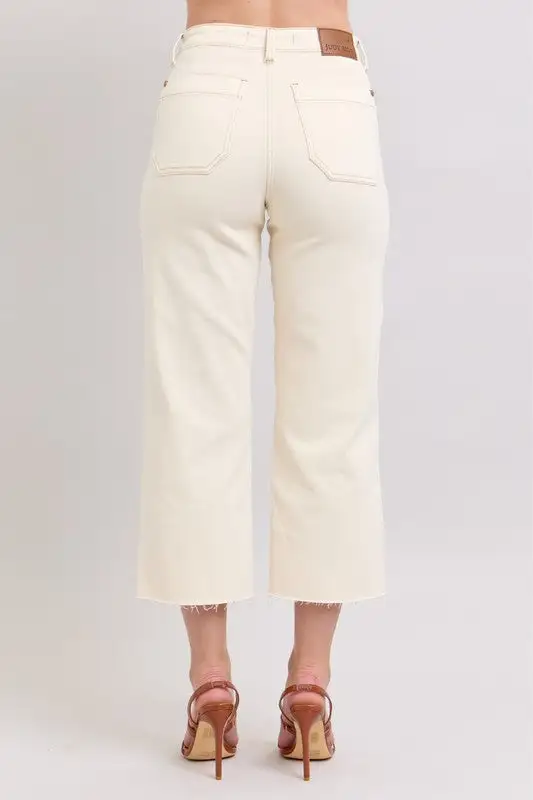 Crop Wide Leg Denim Apparel