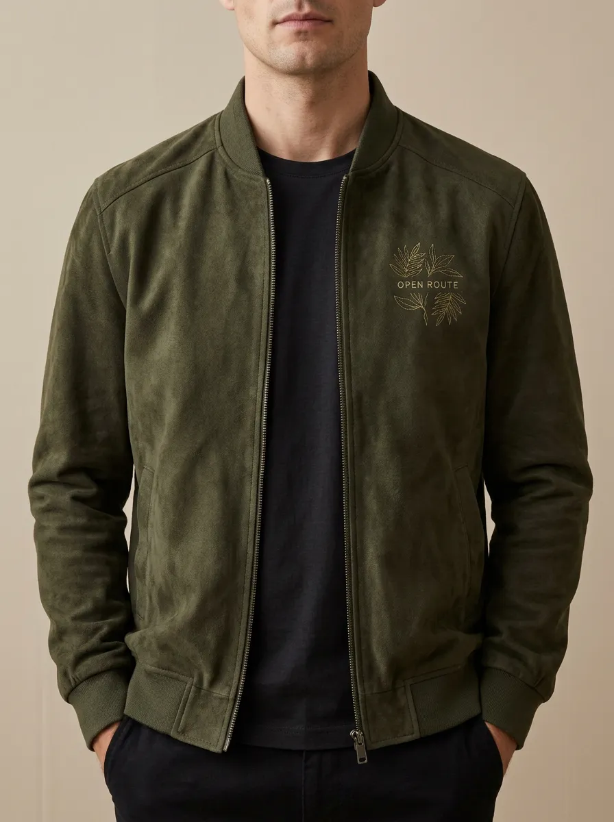 Nature Leaf Bomber Jacket