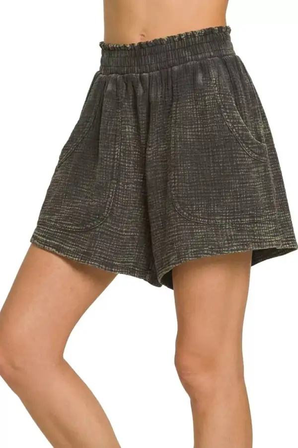 Washed Casual Shorts