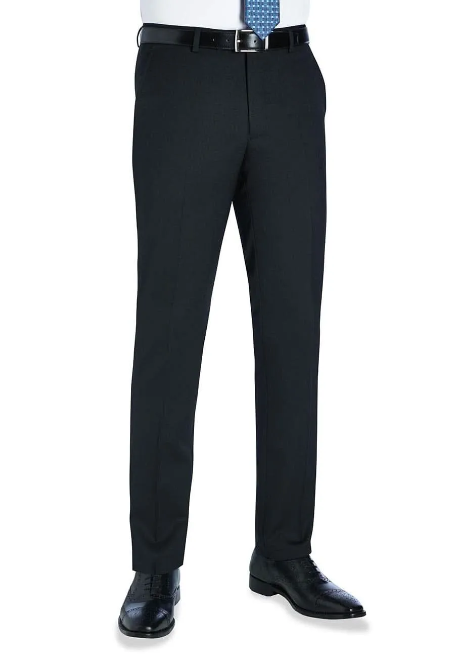 Men's Modern Slim Fit Flat Front Stretch Suit Trousers