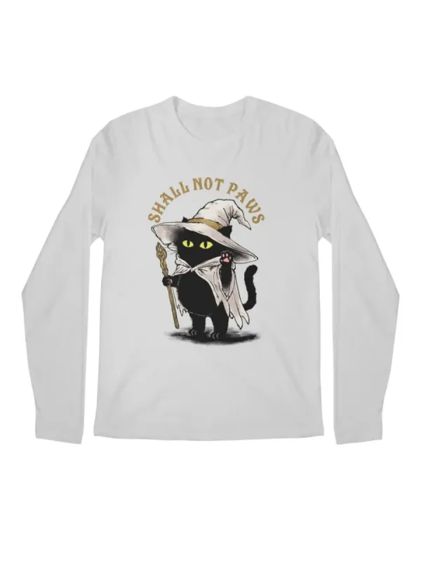 Retro Wizard Cat Graphic T-Shirt