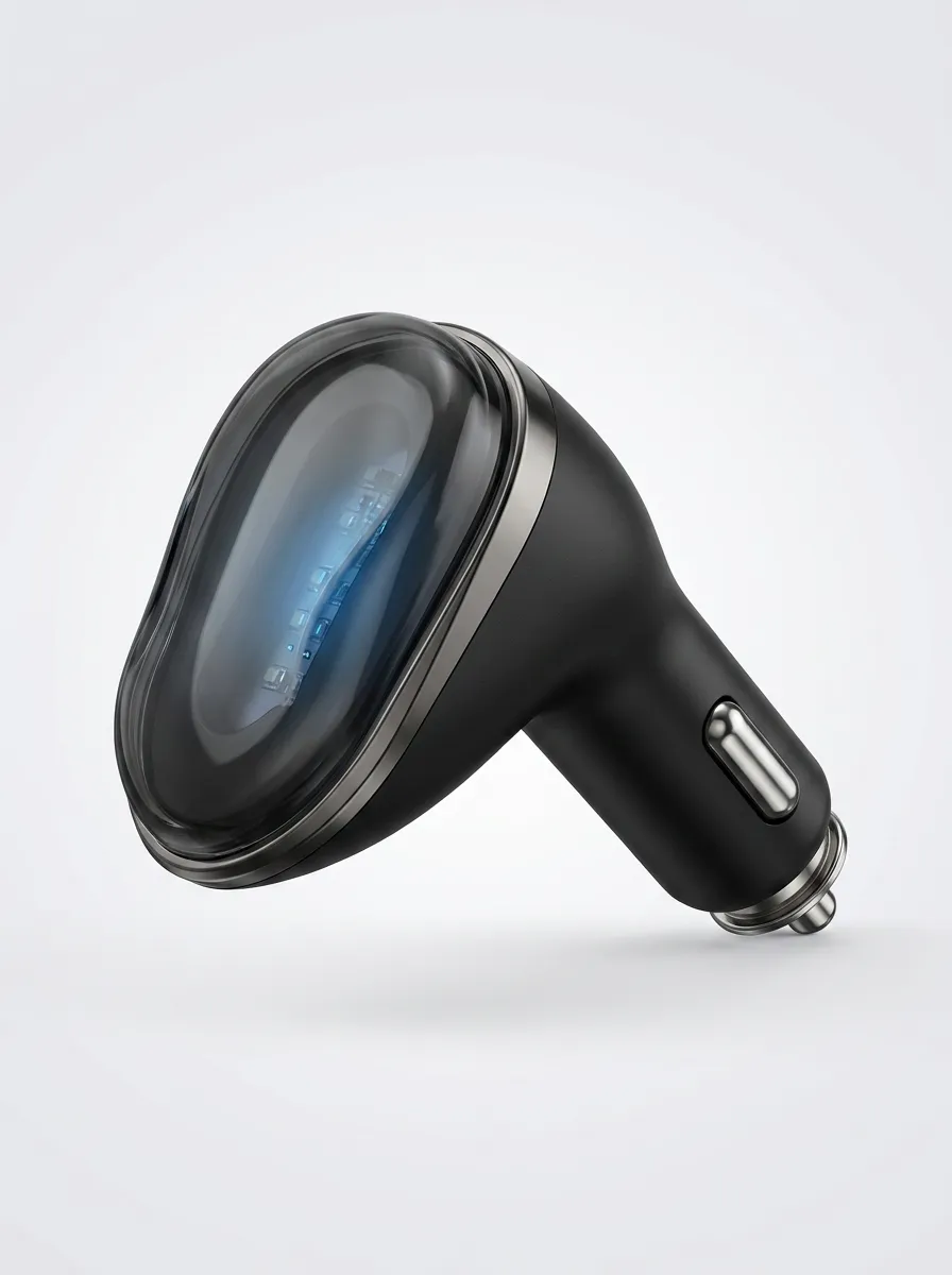 LED Car Fuel Saver Power-Socket Plug-In Device for Vehicle Interiors