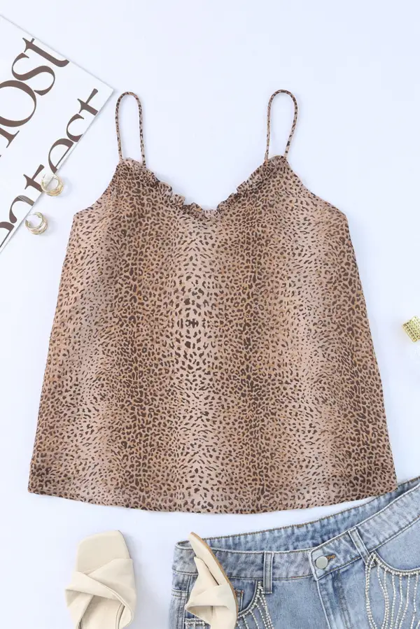 Leopard Cheetah Print Shift Tank Top