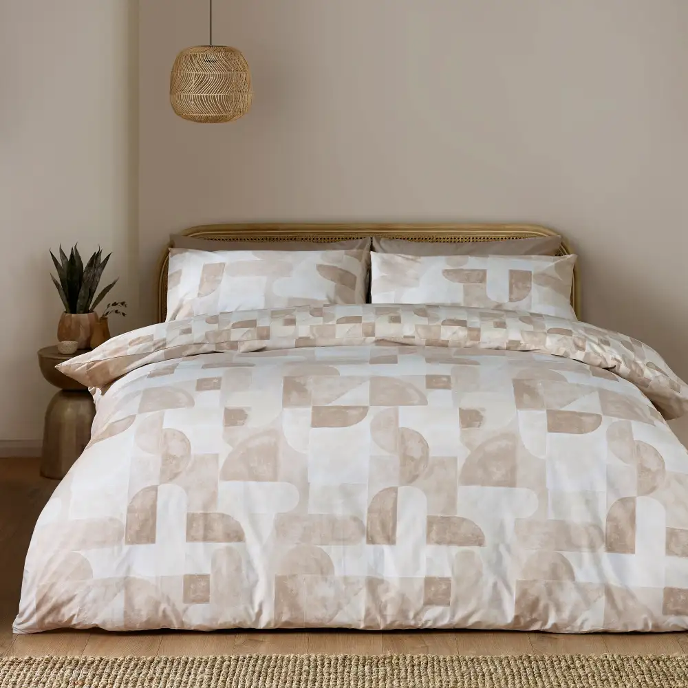 Fresh Bedroom Reversible Printed Linen Duvet Cover Set