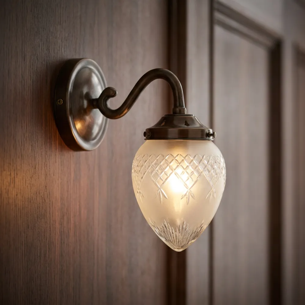 Textured Glass Metal Adjustable Decorative Wall Light