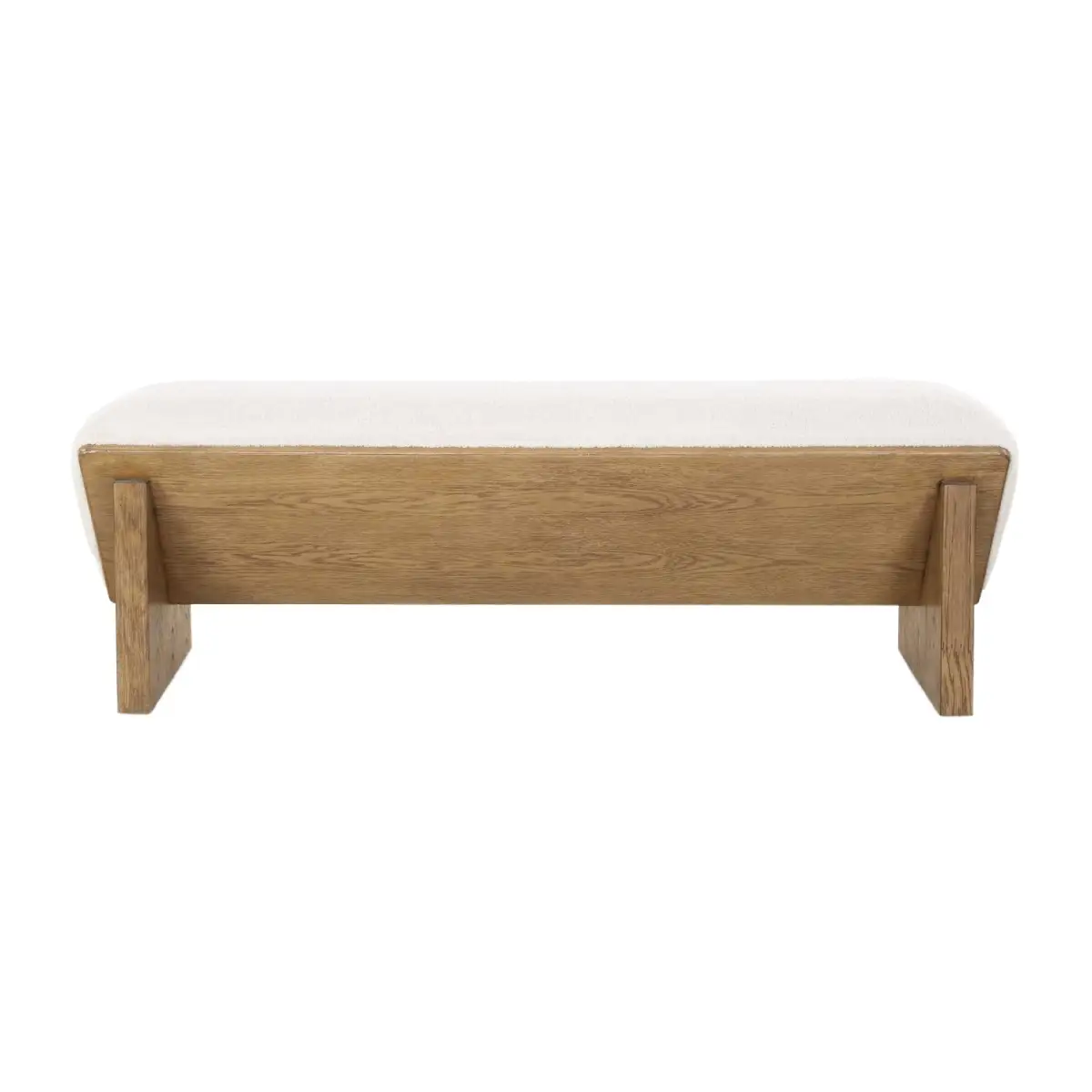 Sheepskin Wooden Accent Bench