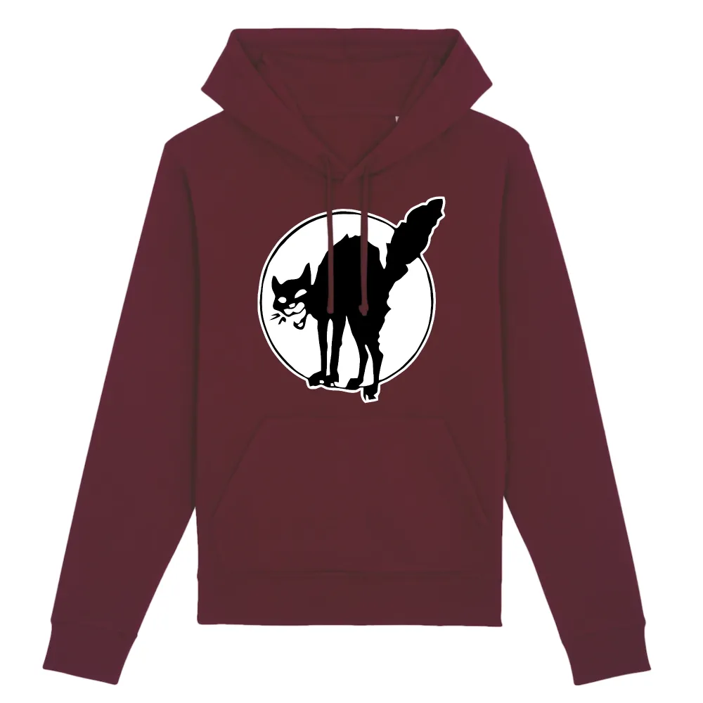 Rebel Cat Graphic Pullover Hoodie