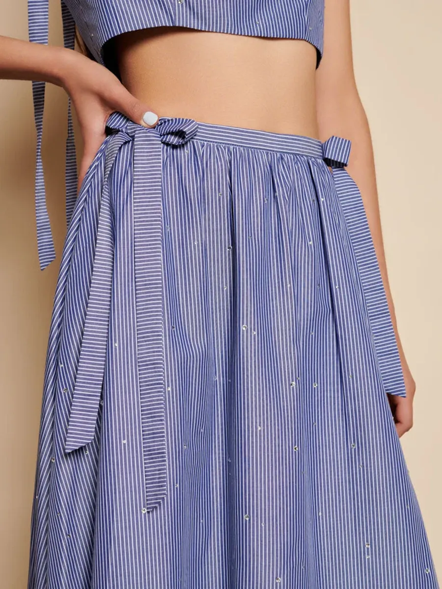 Stripe Midi Skirt