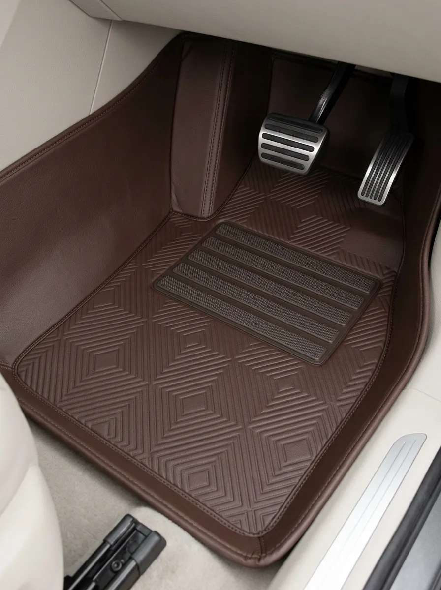 Geometric Embossed Car Floor Mats