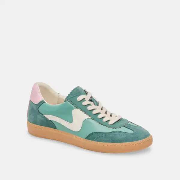 Textured Suede Pattern Mix Sneakers