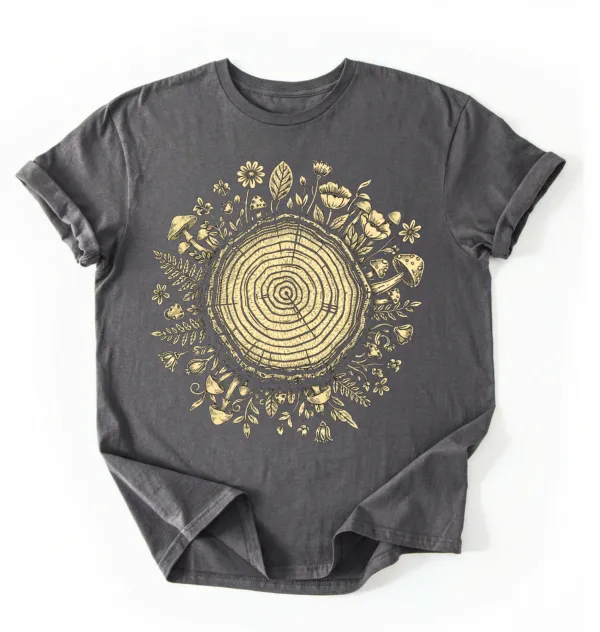 Tree Rings Graphic Cotton Tee