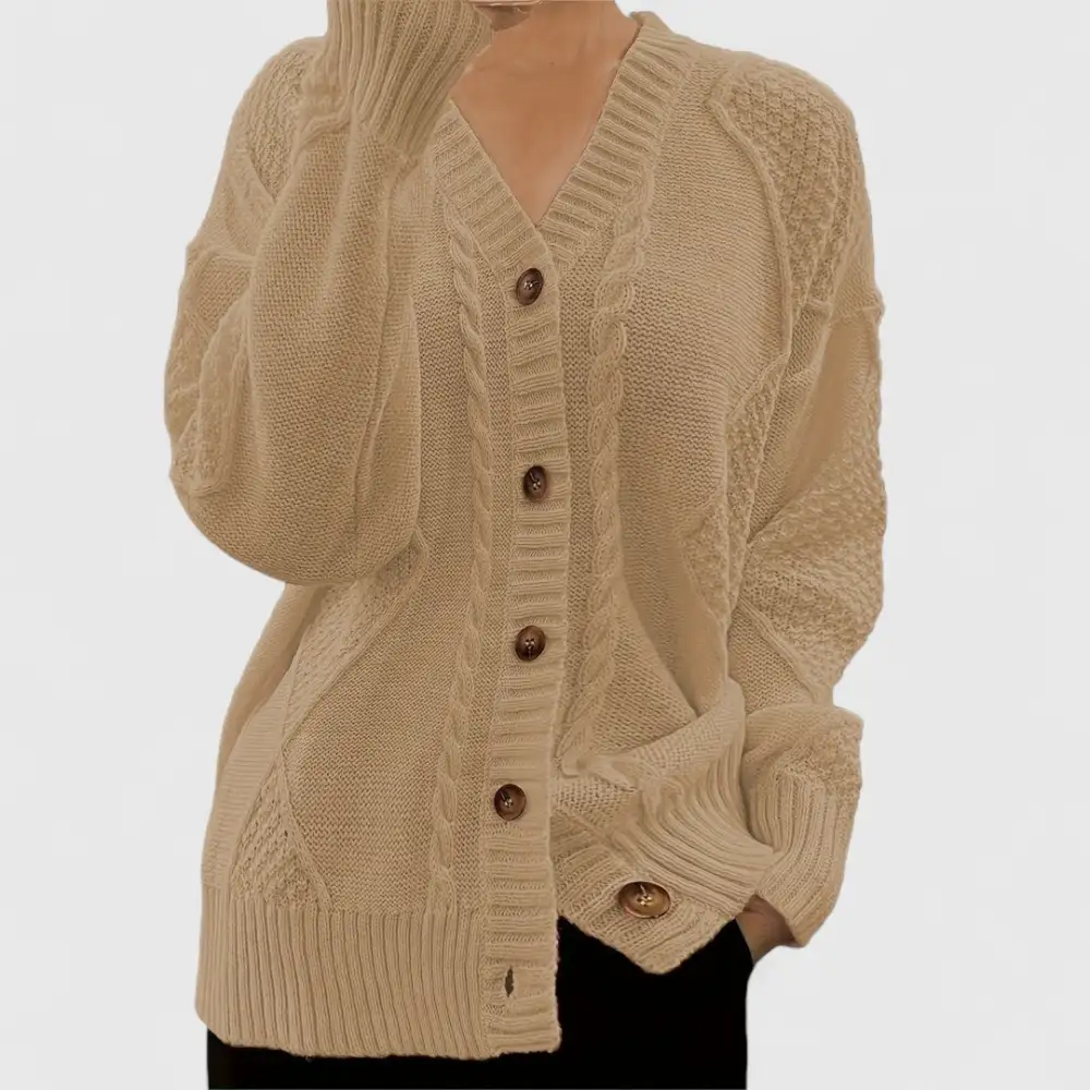 V-Neck Relaxed Cardigan