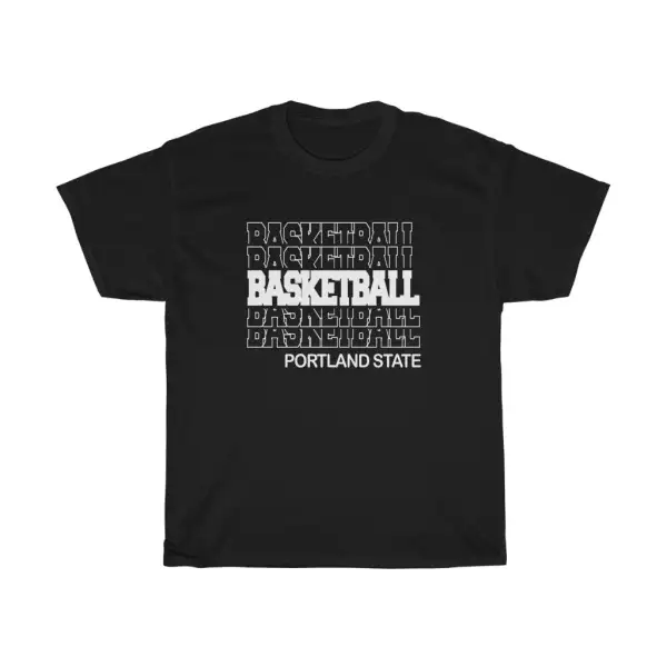 Basketball Portland State in Modern Stacked Lettering