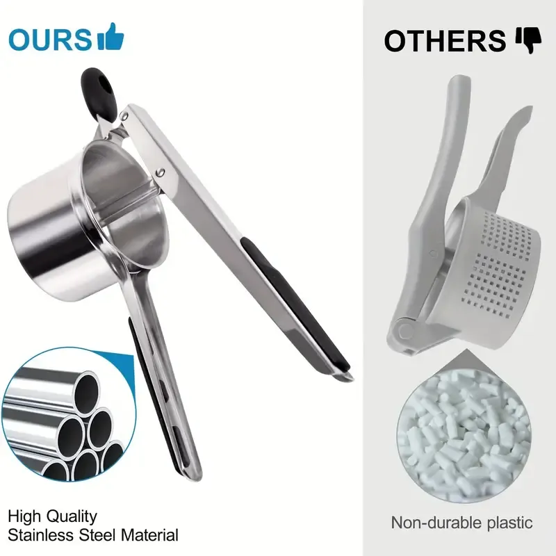 Heavy Duty Stainless Steel Potato Ricer & Masher