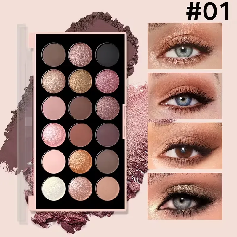 Glittery & Blendable 18-Color Eyeshadow Palette