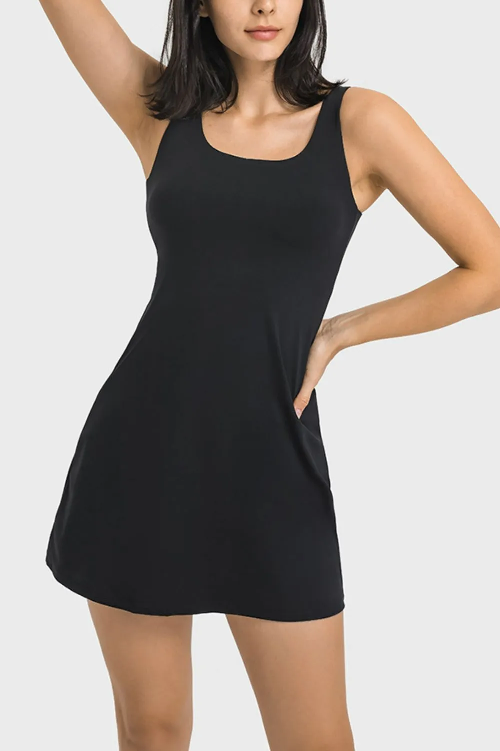 Square Neck Casual Dress