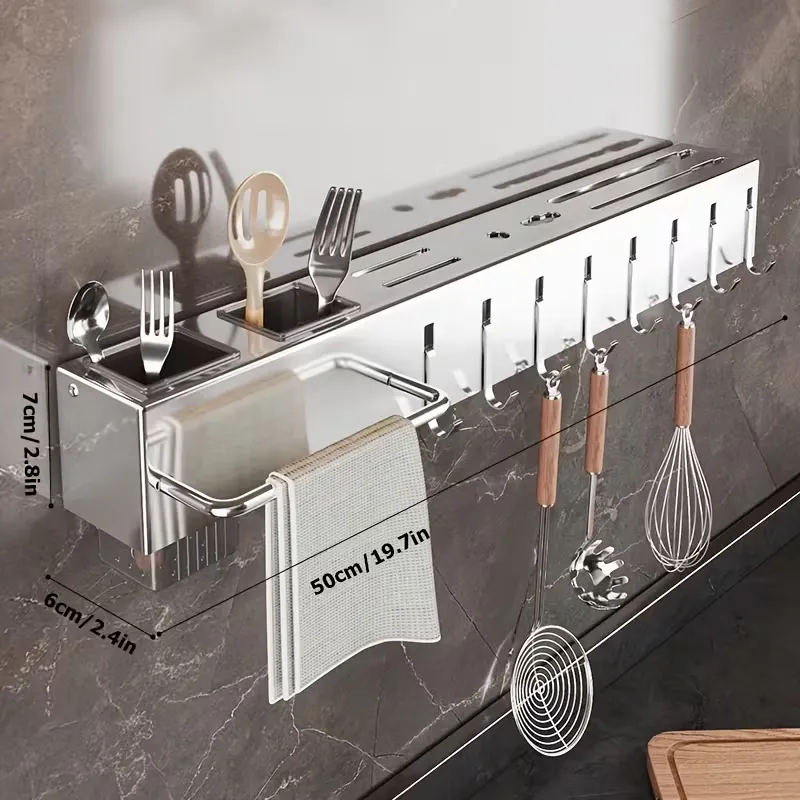 Space-Saving Kitchen Wall Rack