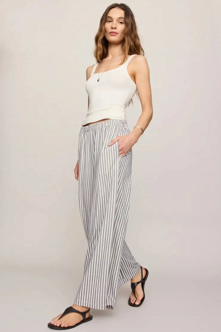 Striped Textured Pants