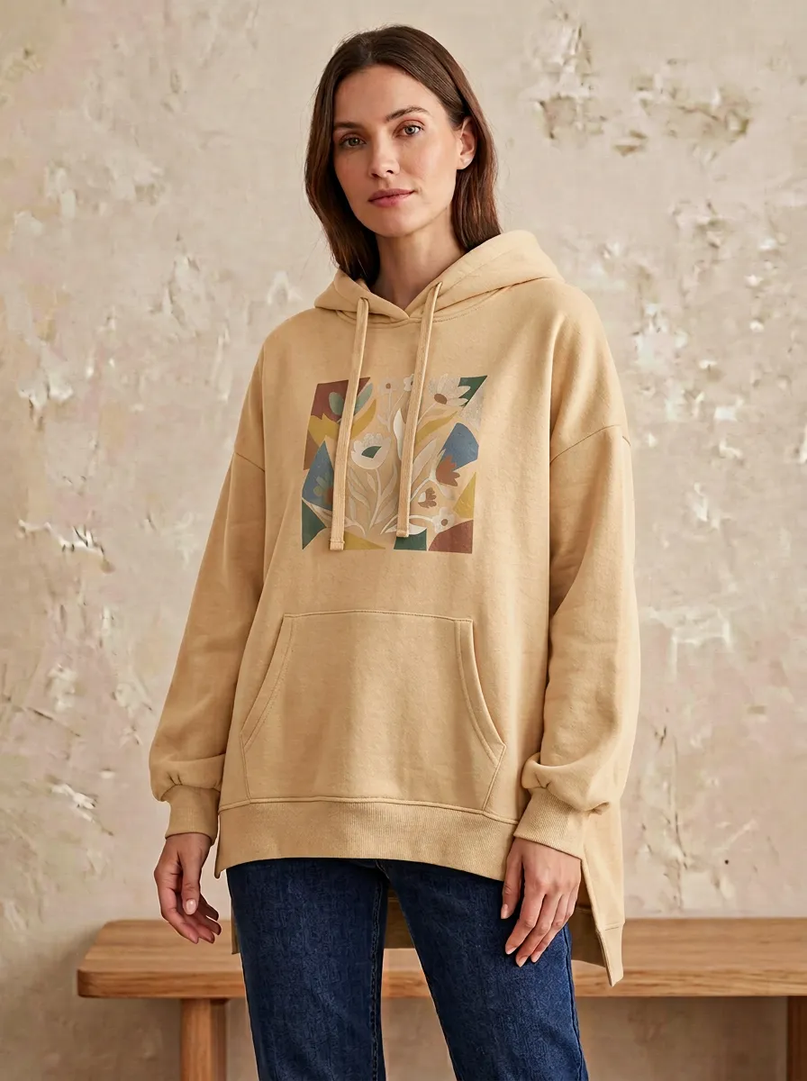 Botanical Art Abstract Floral Hoodie