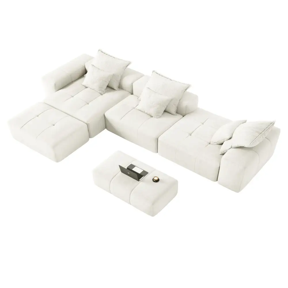 Contemporary Sectional Modular Chenille Sectional Sofa